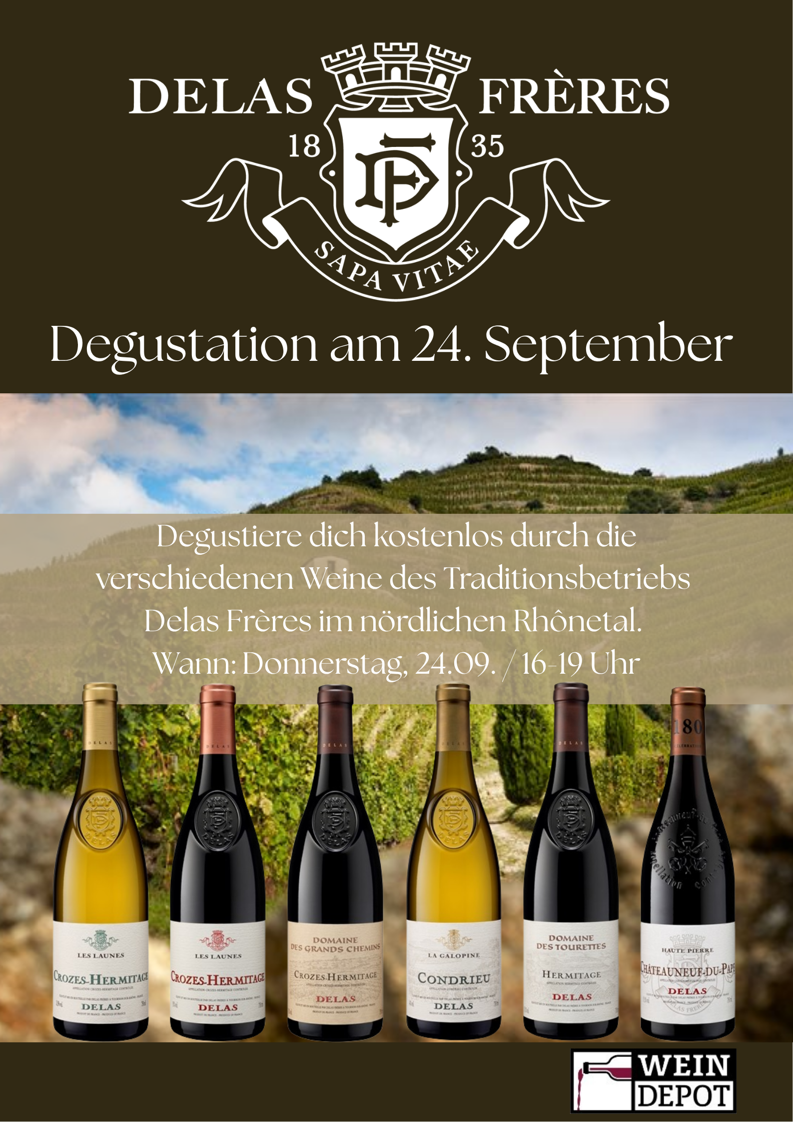 24. September 2026: Degustation Delas Frères